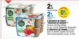 E.Leclerc 8 DESSERTS DE FRUITS “DOUCEUR DU VERGER” offre