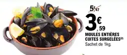 E.Leclerc MOULES ENTIÈRES CUITES SURGELÉES offre