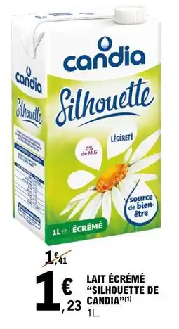 E.Leclerc Lait Écrémé 'Silhouette de Candia' offre
