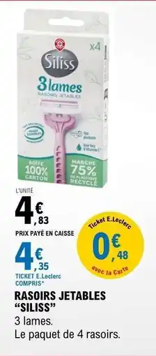 E.Leclerc RASOIRS JETABLES “SILISS” offre