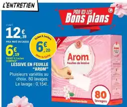 E.Leclerc LESSIVE EN FEUILLE AROM offre