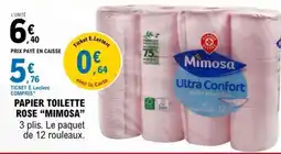 E.Leclerc Papier Toilette Rose Mimosa offre