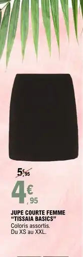 E.Leclerc JUPE COURTE FEMME TISSAIA BASICS offre