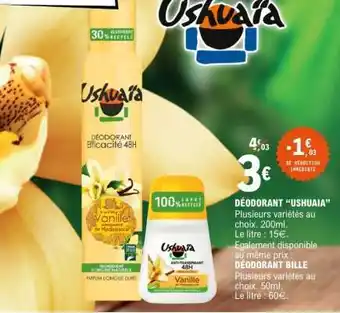 E.Leclerc Déodorant Ushuaïa offre