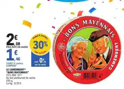 E.Leclerc LE CAMEMBERT BONS MAYENNAIS offre