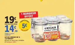 E.Leclerc LOT DE 6 BOCAUX DE 1L 'LE PARFAIT' offre