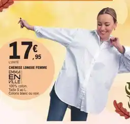 E.Leclerc CHEMISE LONGUE FEMME offre