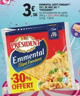 E.Leclerc Emmental Râpé Fondant offre