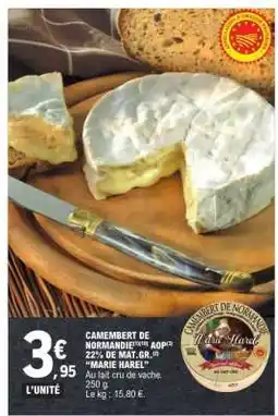 E.Leclerc CAMEMBERT DE NORMANDIE offre