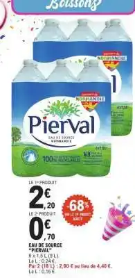 E.Leclerc EAU DE SOURCE PIERVAL offre