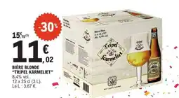 E.Leclerc BIÈRE BLONDE 'TRIPEL KARMELIET' offre