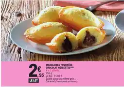 E.Leclerc Madeleines fourrées chocolat noisettes offre