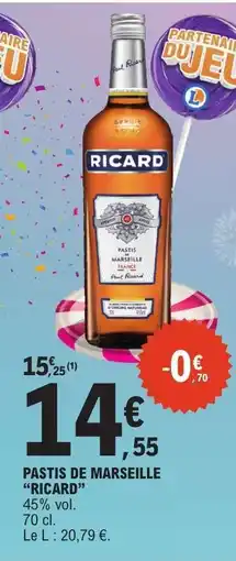E.Leclerc Pastis de Marseille 'Ricard' offre