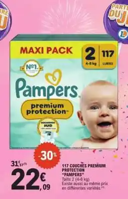 E.Leclerc 117 COUCHES PREMIUM PROTECTION “PAMPERS” offre
