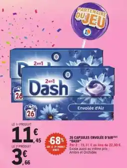 E.Leclerc 26 CAPSULES ENVOLÉE D'AIR DASH offre