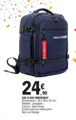 E.Leclerc SAC À DOS UNDERSEAT offre