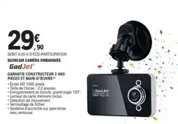 E.Leclerc Dashcam Caméra Embarquée GadJet offre