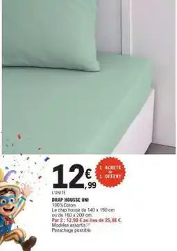 E.Leclerc Drap Housse Uni offre