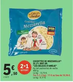 E.Leclerc COSSETTES DE MOZZARELLA offre