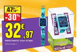 E.Leclerc Montre connectée 'Stitch' ou 'Angel' offre