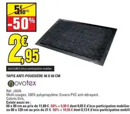 E.Leclerc TAPIS ANTI-POUSSIÈRE 40 X 60 CM offre