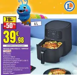 E.Leclerc FRITEUSE SANS HUILE 6 L AIRFRYER offre