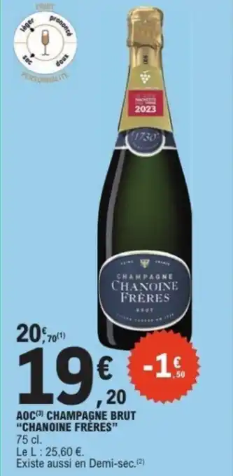 E.Leclerc Aoc champagne brut chanoine frères offre