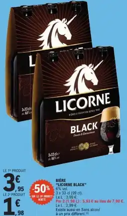 E.Leclerc Bière licorne black offre
