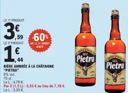 E.Leclerc Bière ambrée à la châtaigne pietra offre