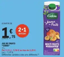 E.Leclerc Jus de fruits cidou offre