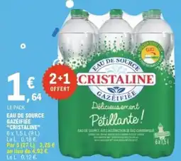 E.Leclerc Eau de source gazéifiée cristaline offre
