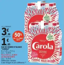 E.Leclerc Eau de source d'alsace carola offre