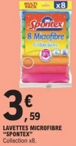E.Leclerc Lavettes microfibre spontex offre