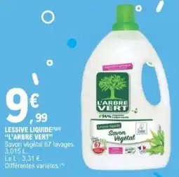 E.Leclerc Lessive liquide l'arbre vert offre