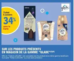 E.Leclerc SUR LES PRODUITS PRÉSENTS EN MAGASIN DE LA GAMME GLADE offre