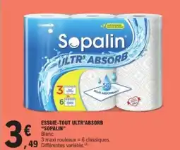 E.Leclerc Essuie-tout ultr'absorb sopalin offre