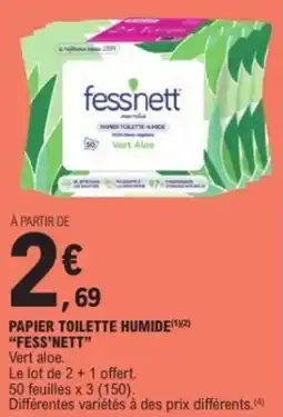 E.Leclerc Papier toilette humide fess'nett offre