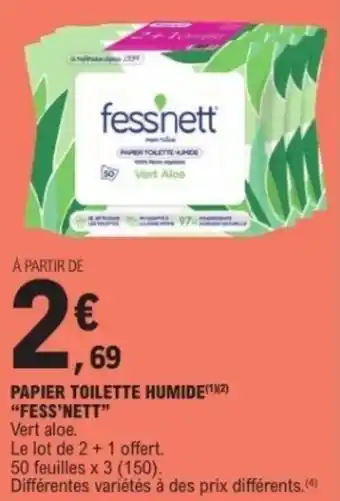 E.Leclerc Papier toilette humide fess'nett offre