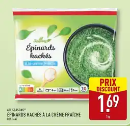 ALDI All Seasons Épinards hachés à la crème fraîche offre