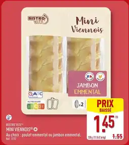 ALDI BISTRO’VITE Mini Viennois Poulet Emmental offre