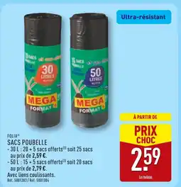 ALDI FOLIA Sacs poubelle offre