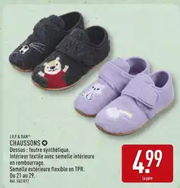 ALDI LILY & DAN Chaussons offre