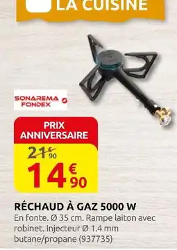 Rural Master Sonarema Fondex Réchaud à gaz 5000 W offre