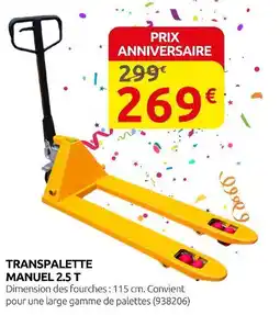Rural Master Transpalette Manuel 2.5 T offre