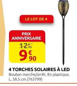 Rural Master 4 Torches Solaires à LED offre