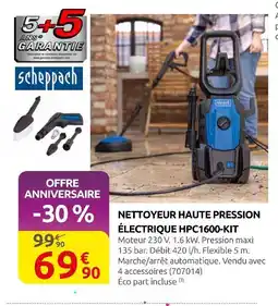 Rural Master Scheppach Nettoyeur haute pression électrique HPC1600-KIT offre
