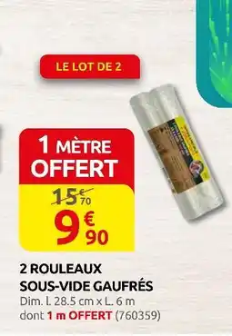 Rural Master 2 rouleaux sous-vide gaufrés offre