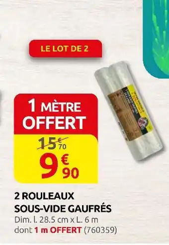 Rural Master 2 rouleaux sous-vide gaufrés offre