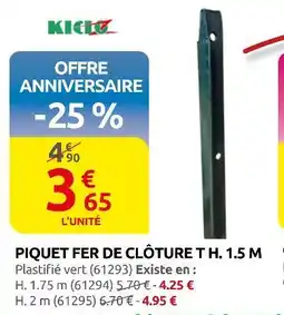 Rural Master Piquet fer de clôture T H. 1.5 M offre