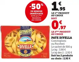 U Express Divella Pâte Conchiglioni offre